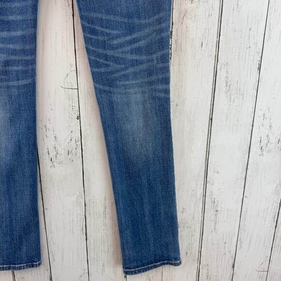 Driftwood Moonlight Blue Audrey High Rise Jeans Distressed Ripped Size 25 x 29 - Picture 8 of 16